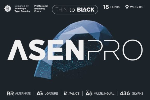 Asen Pro Sans Serif Font By asenbayu