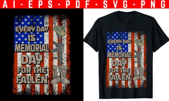 Every Day is (Memorial Day) T-Shirt Graphic T-shirt Designs By trendyhunt43