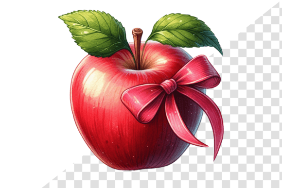 Teacher's Delight: Apple Bliss Clipart Gráfico Ilustraciones Imprimibles Por Design Store