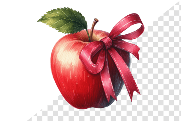 Teacher's Delight: Apple Bliss Clipart Grafika Ilustracje do Druku Przez Design Store