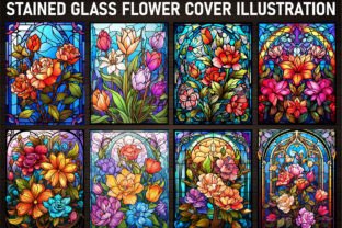 300+ Stained Glass Flower Coloring Pages Grafika Kolorowanki i książki dla dorosłych Przez EYKIS 2