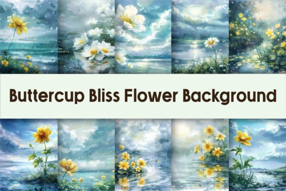 Buttercup Bliss Flower Background Graphic Crafts By Pamilah