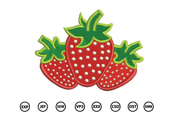 Fruit Embroidery Design Essen und Essengehen Stickereidesign Von DesignCreator99