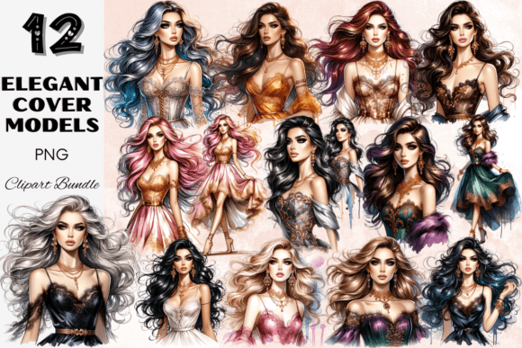 Glamour Cover Model Luxury Illustrations Graphic Illustrations By Painting Pixel Studio