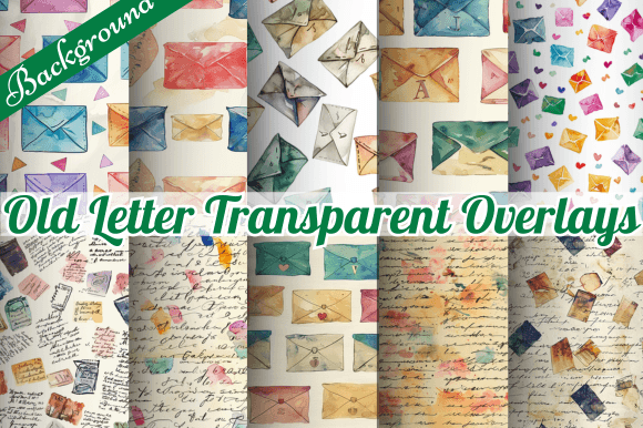 Old Letter Transparent Overlays Backgrou Graphic Patterns By pixargraph