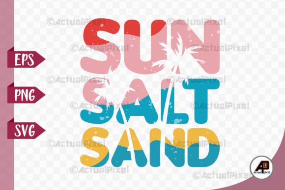 Sun Salt Sand Summer Sublimation Illustration Artisanat Par Actual Pixel