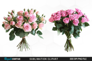 Watercolor Floral Rose Clipart Bundle Graphic Illustrations By Regulrcrative 5