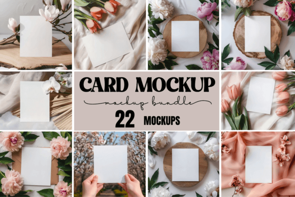 Boho Card Mockup Bundle Graphic Product Mockups By CraftArt