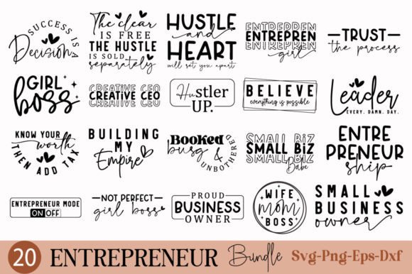 Entrepreneur SVG Bundle Graphic Crafts By DelArtCreation