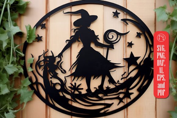 Laser Cut Witchy SVG Graphic 3D SVG By NGISED