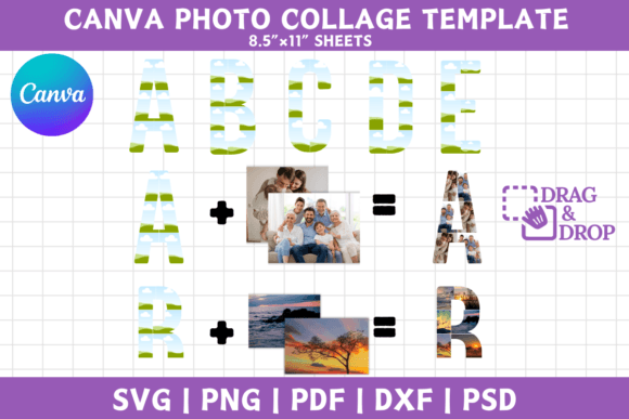 Canva Photo Collage Letters Template Grafika Rękodzieła Przez Creative Pro Svg
