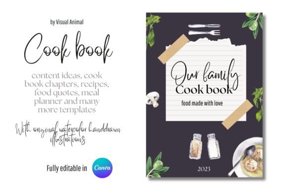 Cook Book Template Graphic Print Templates By Visual Animal