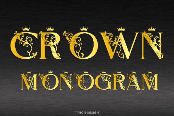 Crown Monogram Decorative Font By tanondesign