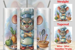 Funny Cartoon Mouse Cook Tumbler Grafik KI Grafiken Von efuture studio 3