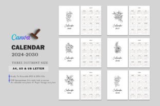 Printable Calendar Templates Gráfico Interiores KDP Por Design Zone 1