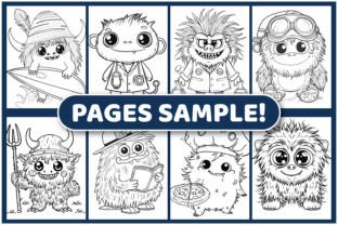 200 Cute Monsters Coloring Pages Graphic Coloring Pages & Books Kids By BrightMart 3