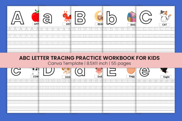 ABC Letter Tracing Practice Book for Kid Gráfico Fichas y Material Didáctico Por Waliullah Solutions