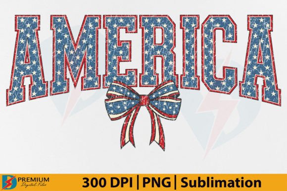 America PNG, 4th of July Coquette Bow Graphic T-shirt Designs By Premium Digital Files