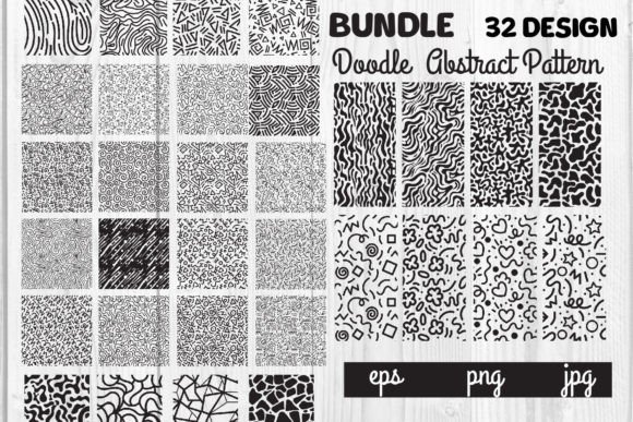 Bundle Doodle Abstract Pattern, Texture Graphic Print Templates By dadan_pm