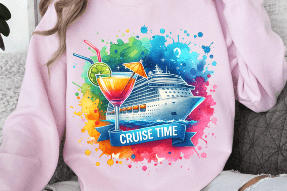 Colorful Cruise Time Png Graphic T-shirt Designs By Ozzie Digital Art