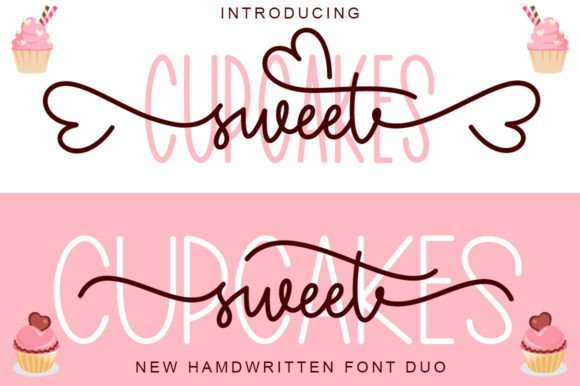 Cupcakes Sweet Duo Script & Handwritten Font By Kama Studio