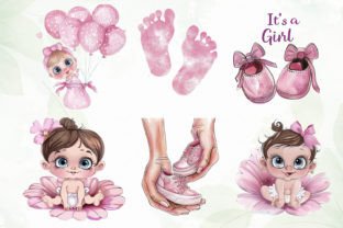 Cute Baby Shower Watercolor Sublimation Grafica Illustrazioni Stampabili Di JaneCreative 2