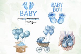 Cute Baby Shower Watercolor Sublimation Gráfico Ilustraciones Imprimibles Por JaneCreative 3
