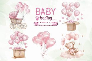 Cute Baby Shower Watercolor Sublimation Grafica Illustrazioni Stampabili Di JaneCreative 4
