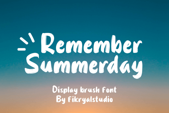 Remember Summerday Display Font By Fikryal Studio