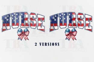 4th of July Nurse PNG Retro Coquette Bow Graphic T-shirt Designs By TBA Digital Files 2
