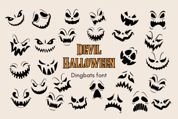 Devil Halloween Dingbats Font By Nun Sukhwan