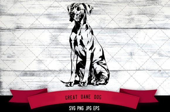 Great Dane Dog SVG, Dog SVG, Logo Graphic Crafts By thesilhouettequeenshop