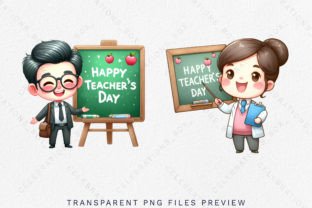 Happy Teacher's Day, Back to School PNGs Grafik Druckbare Illustrationen Von CelebrationsBoxs 4