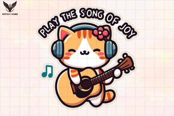 Play the Song of Joy Sticker Clipart PNG Graphic Crafts By VictoryHome