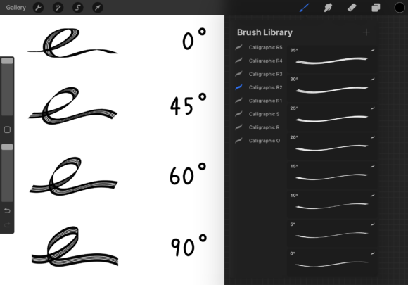 Procreate Calligraphic Brushes [ii] Graphic Brushes By 103cia