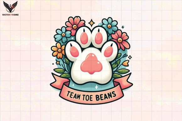 Team Toe Beans Sticker Clipart PNG Graphic Crafts By VictoryHome