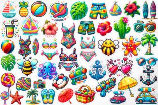 100+ Cute Summer Stickers Bundle Graphic Illustrations By Aspect_Studio 3