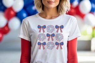 4th of July Coquette Bow Fireworks, USA Graphic T-shirt Designs By TBA Digital Files 3