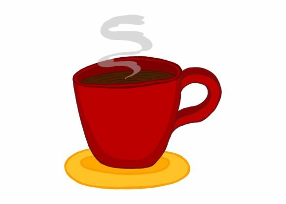A Red Cup of Warm Coffee Vector Grafik Plotterdateien Von Arief Sapta Adjie