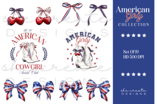 American Girly Coquette Style Clipart Graphic Illustrations By melina wester 2