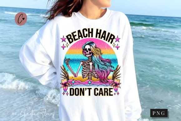 Beach Hair Don't Care PNG, Summer PNG Graphic T-shirt Designs By Christine Fleury