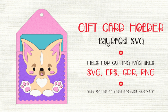 Chihuahua Dog | Gift Card Holder Gráfico SVG 3D Por Olga Belova