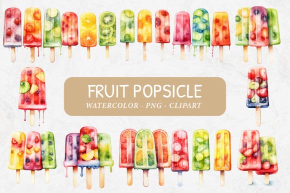 Fruit Popsicle Graphic Illustrations By Imaginiac