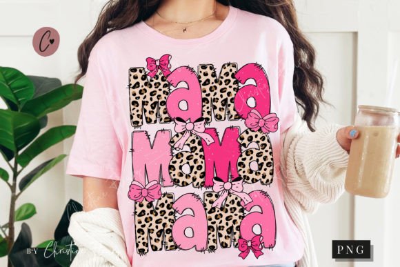 Leopard Coquette Mama PNG, Coquette PNG Graphic T-shirt Designs By Christine Fleury