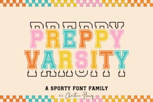 Preppy Varsity Display Font By Christine Fleury 1
