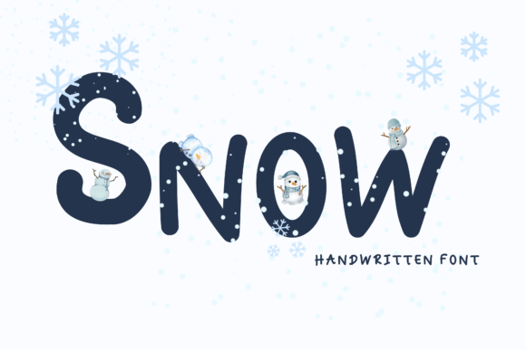 Snow Display Font By Bee piyanuch