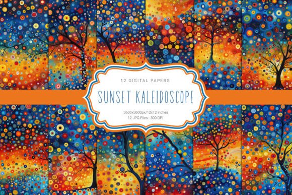 Sunset Kaleidoscope Afbeelding Achtergronden Door curvedesign