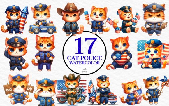 Cat Police Sublimation, Orange Cat Png Afbeelding Afdrukbare Illustraties Door Army Custom