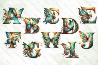 Coral Magnificent Butterfly Letter Graphic Illustrations By JaneCreative 4