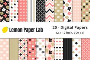 Pink, Black and Tan Geometric Patterns Graphic Patterns By Lemon Paper Lab 1
